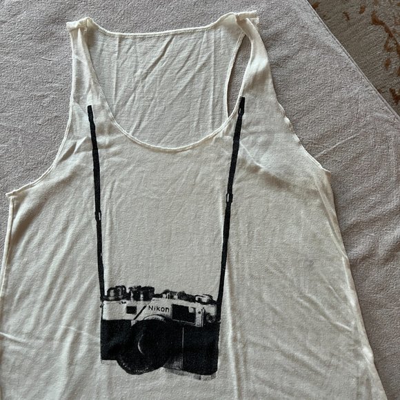 Nikon Screenprint Raw Edge Tank Top from London Street Vendor - Picture 3 of 4